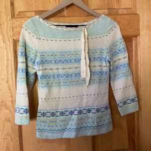 Wool angora cashmere blend sweater